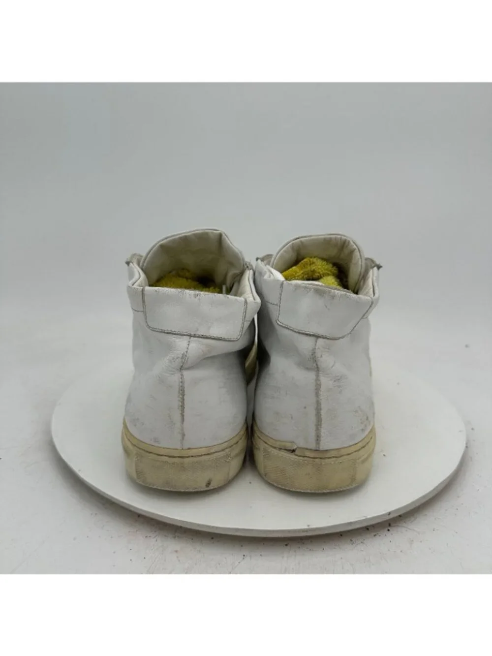 Common Projects Achilles Mid Men Size 10.5 White Leather Lace Up Shoes